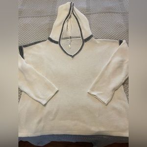 MUR MUR White hoodie spring summer sweater size L EUC